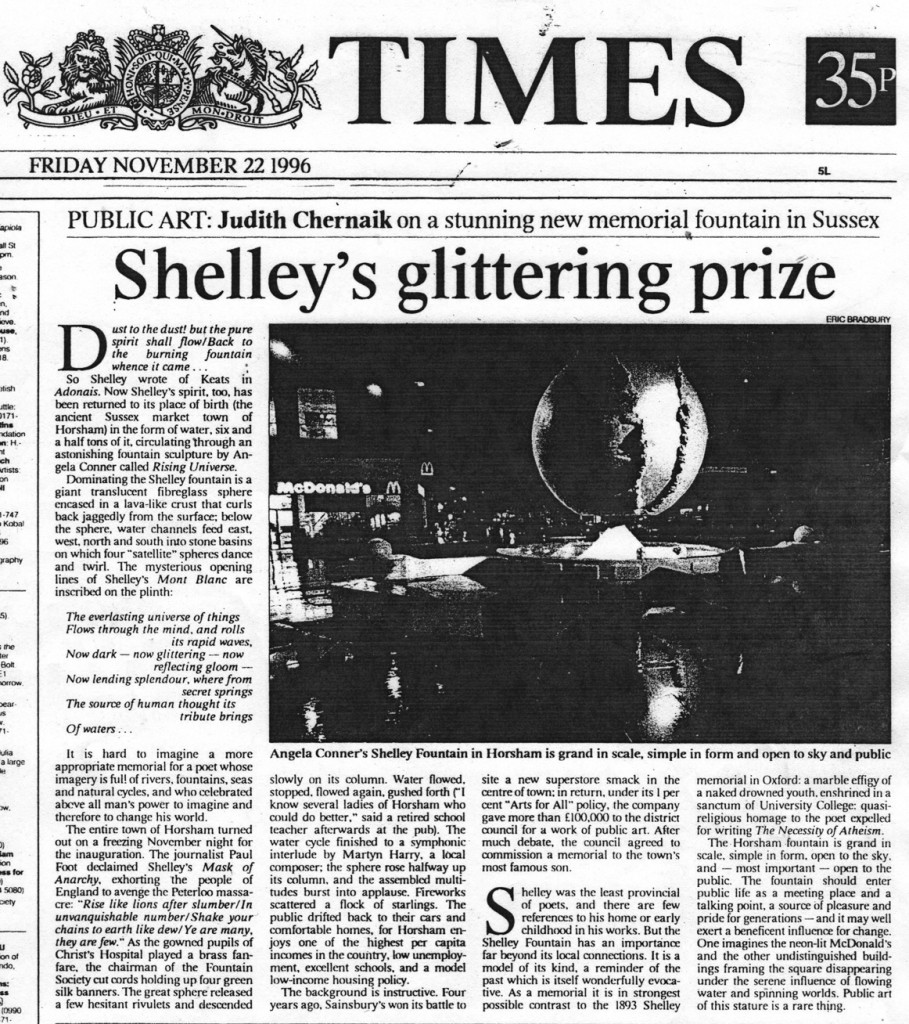 Press Times Article Horsham Cosmic Cycle Nov 22nd 1996 lower res